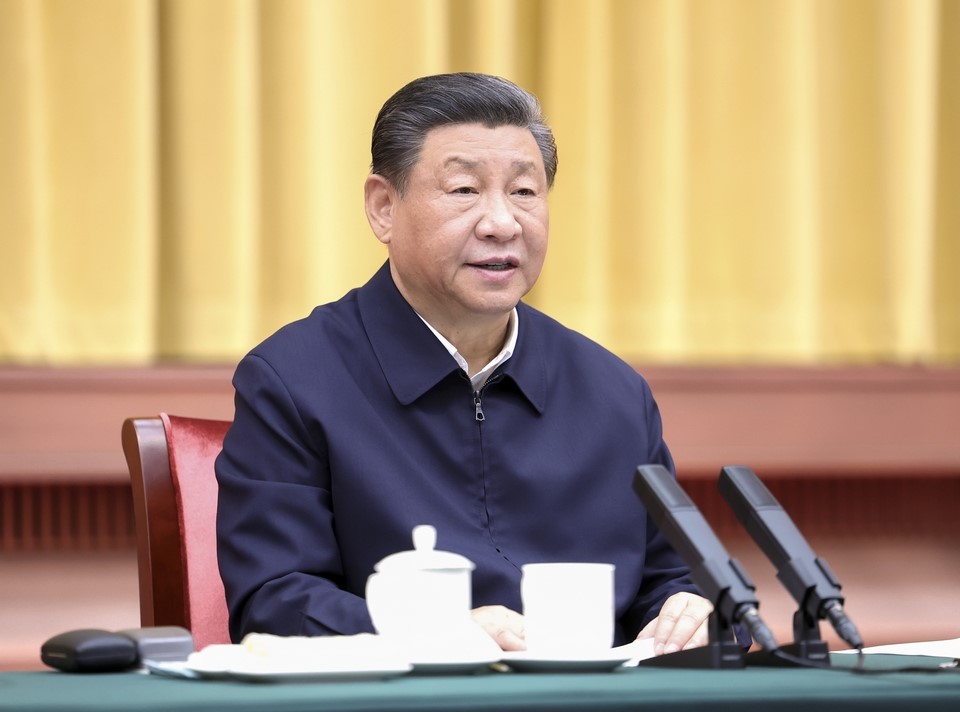 2024年3月20日下午，中共中央總書記、國家主席、中央軍委主席習(xí)近平在湖南省長沙市主持召開新時代推動中部地區(qū)崛起座談會并發(fā)表重要講話。新華社記者 鞠鵬 攝 